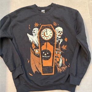 Gildan Black and Orange Halloween Crewneck Sweater